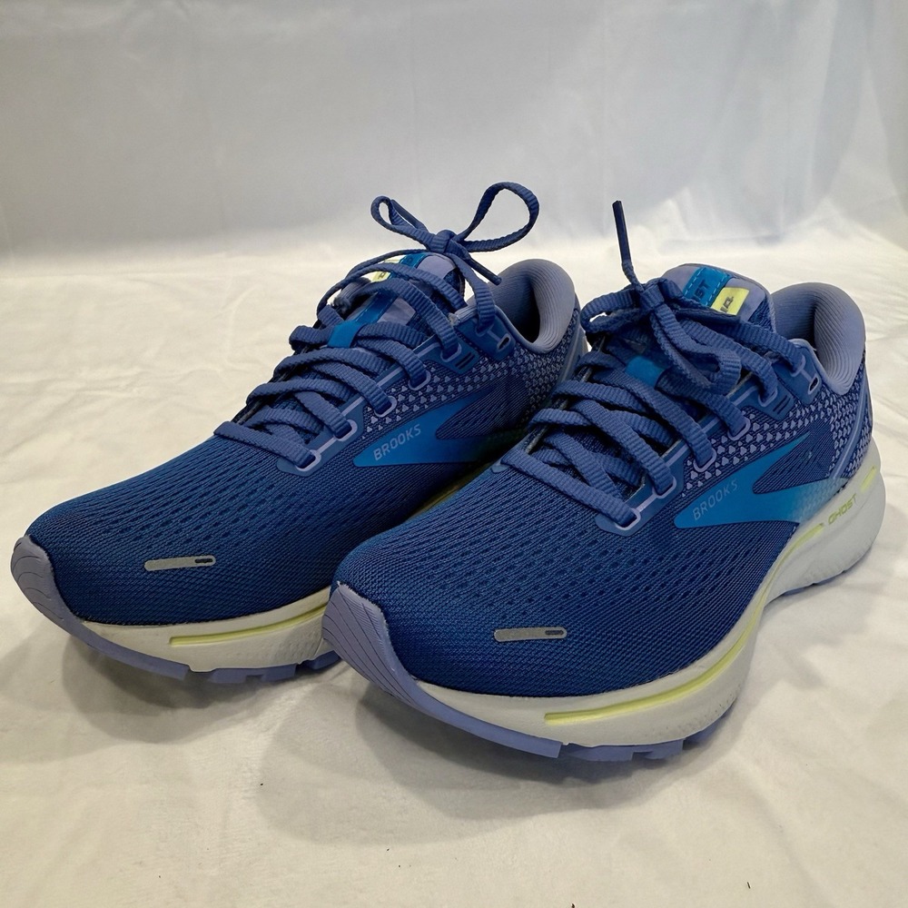 Brooks Women's 7 Ghost 14 Running Shoes Sneakers in Blue Ocean Oyster EUC - Picture 8 of 8